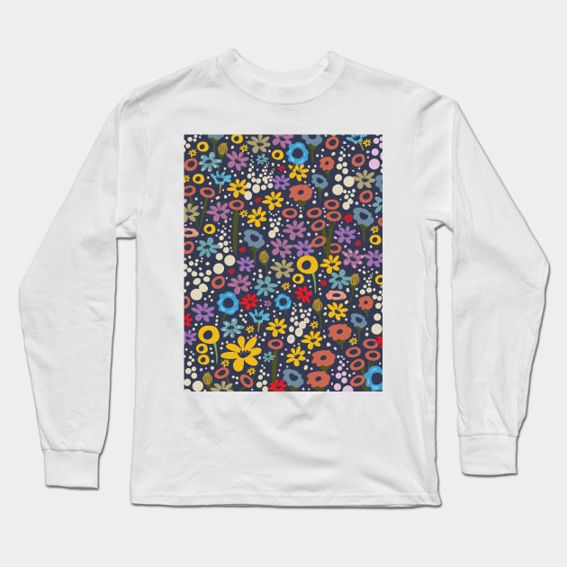 Floral Pattern Long Sleeve T-Shirt by nickemporium1